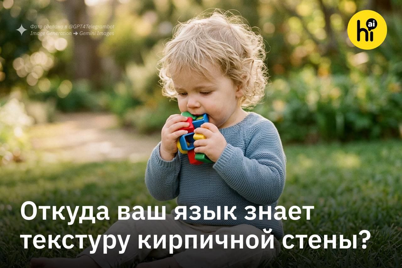 💡 Мысленно лизните любой предмет около вас. Откуда вы знаете, каково это?